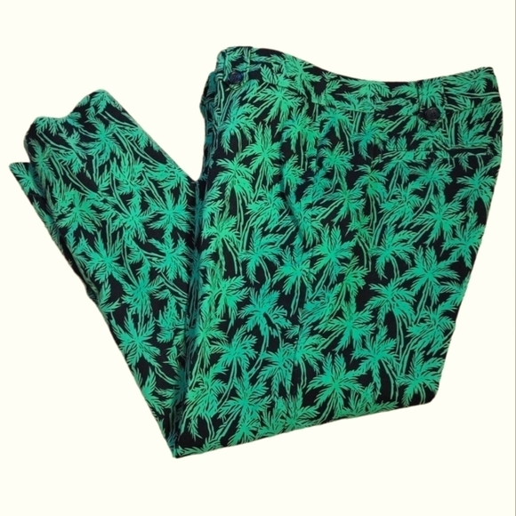 Banana Republic Palm Tree Pants Size 10 - Picture 1 of 5